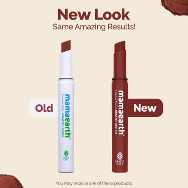 Mamaearth Moisture Matte Longstay Lipstick with Avocado Oil & Vitamin E for 12 Hour Long Stay - 2 g (Hazelnut Brown)